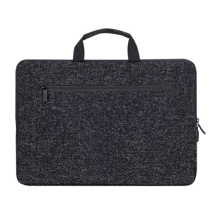RIVACASE Cartella Anvik porta pc 15.6", nera, con manico, materiale impermeabile, interno felpato, tasca posteriore porta s