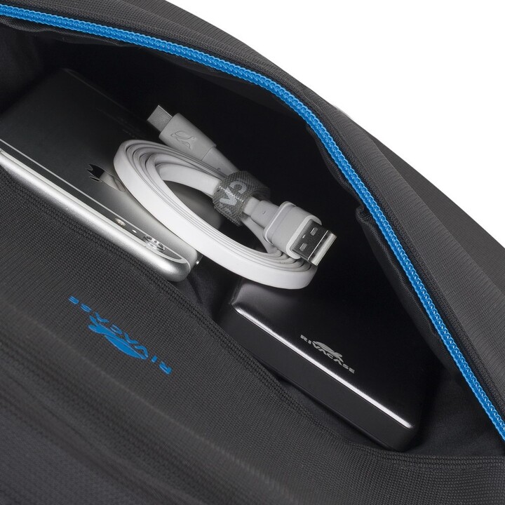 Rivacase Regent 8069 maletines para portátil 43,9 cm (17.3") Mochila Negro, Cian