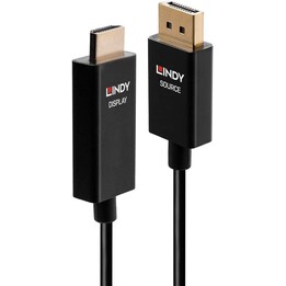 LINDY CABO ATIVO DISPLAYPORT PARA HDMI COM HDR 3m preto