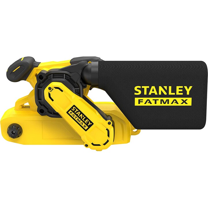 Levigatrice portatile Stanley FMEW204K Levigatrice a nastro 380 RPM Nero, Giallo