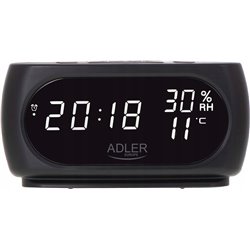 Adler AD 1186 reloj de repisa o sobre mesa Reloj de sobremesa digital Triangular Negro