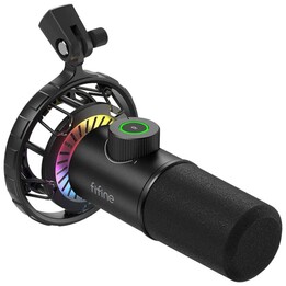 Microfono USB Fifine K658 RGB per la registrazione e lo streaming su PC