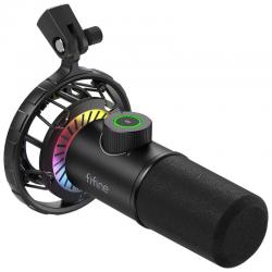 Fifine K658 RGB USB Microphone for Recording and Streaming on PC