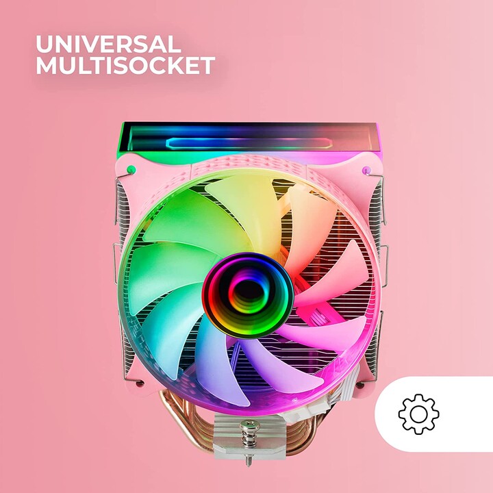 Lüfter mit Kühlkörper Mars Gaming MCPU-VRP/ 12cm/ Rosa