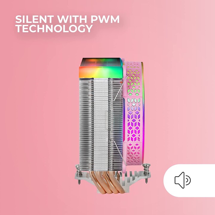 Fan with Heatsink Mars Gaming MCPU-VRP/ 12cm/ Pink