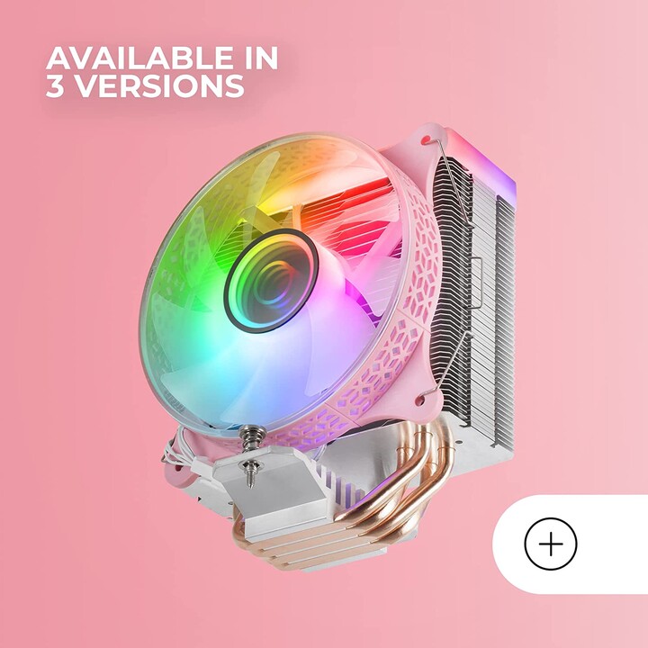 Ventilador com dissipador de calor Mars Gaming MCPU-VRP/ 12cm/ Rosa