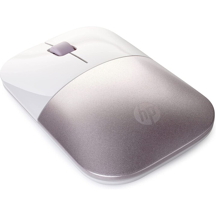 HP Z3700 Wireless Maus, 1200 DPI, 3 Knöpfe und Bildlaufrad, 16 Monate Batterie, LED -Technologie, Weiß und Rosa