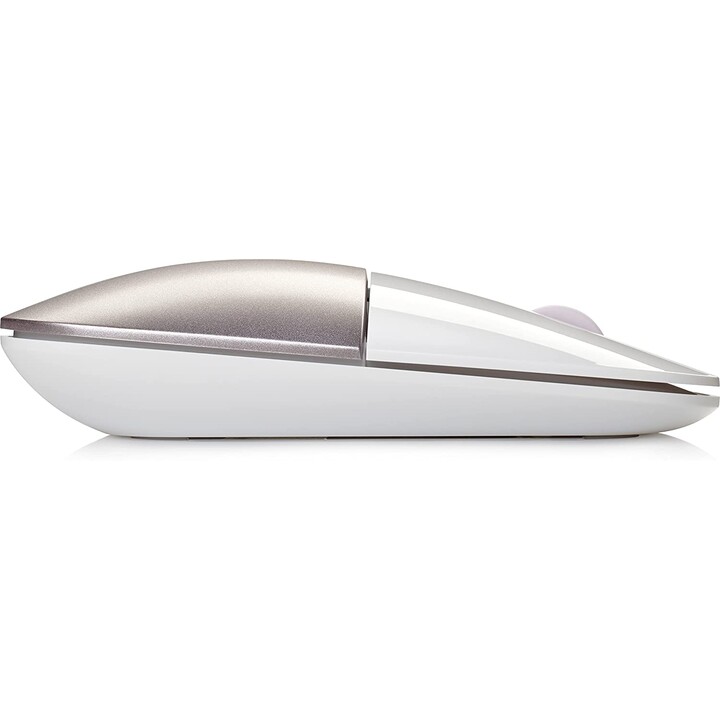 HP Z3700 Wireless Mouse, 1200 DPI, 3 Buttons and Scroll Wheel, 16 Month Battery, LED Technology, White and Pink