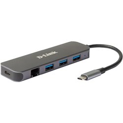 hub usb-c 5 em 1 gigabit eth/potência
