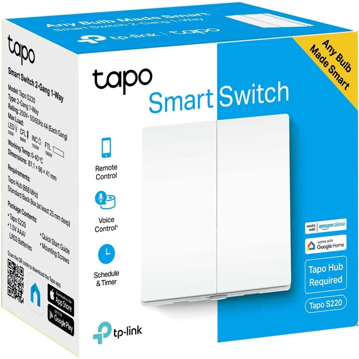 WI-FI SMART SWITCH TAPO S220 2 INPUTS