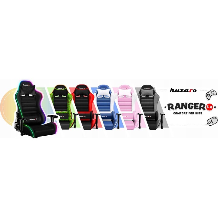 CHAISE DE JEU POUR ENFANTS HUZARO RANGER 6.0 RGB MESH