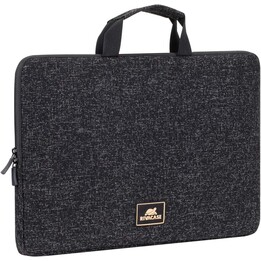 RIVACASE Anvik 15,6" Laptoptasche, Schwarz , mit Griff, wasserdichtes Material, Plüsch-Innenausstattung, RückentaschefürSma