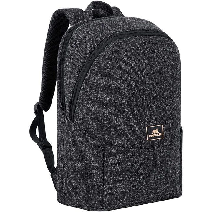 15.6" laptop backpack, RIVACASE Anvik, 15L, black, waterproof material, pockets for 10.5" tablet, smartphone, do