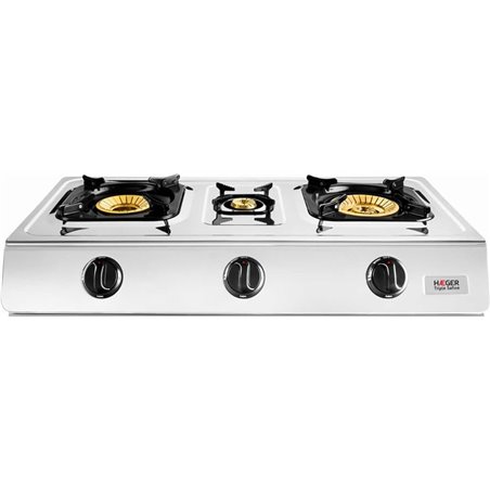 Cocina a Gas Haeger 3-N5-H Triple Safine 3 Zonas Blanco