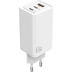 Cargador de Pared Leotec LECSPH65W3W/ 2x USB Tipo-C/ 1x USB/ 65W