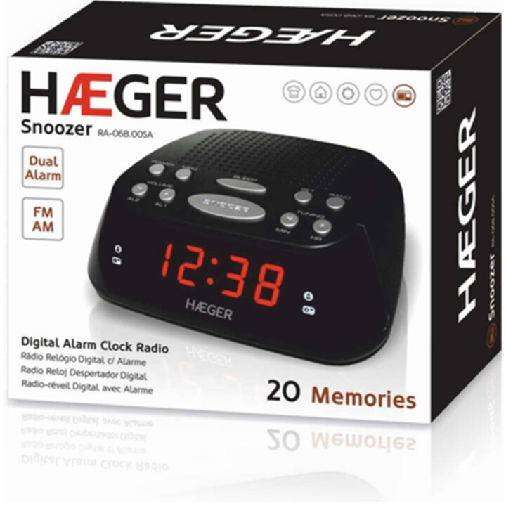 Haeger snoozer radio despertador