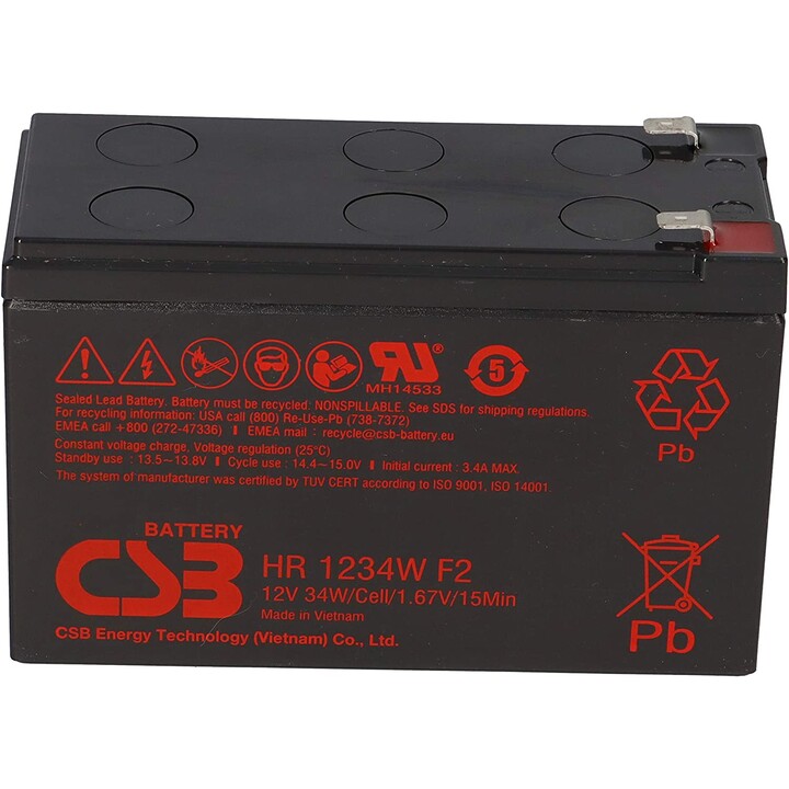 Batterie HR1234WF2 CSB 9Ah 12V