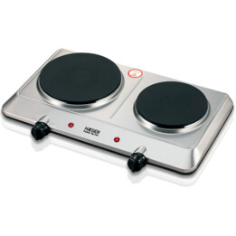 Haeger HP-02S.015A Electric Cooking Plate 2 Burners 2250W Silver