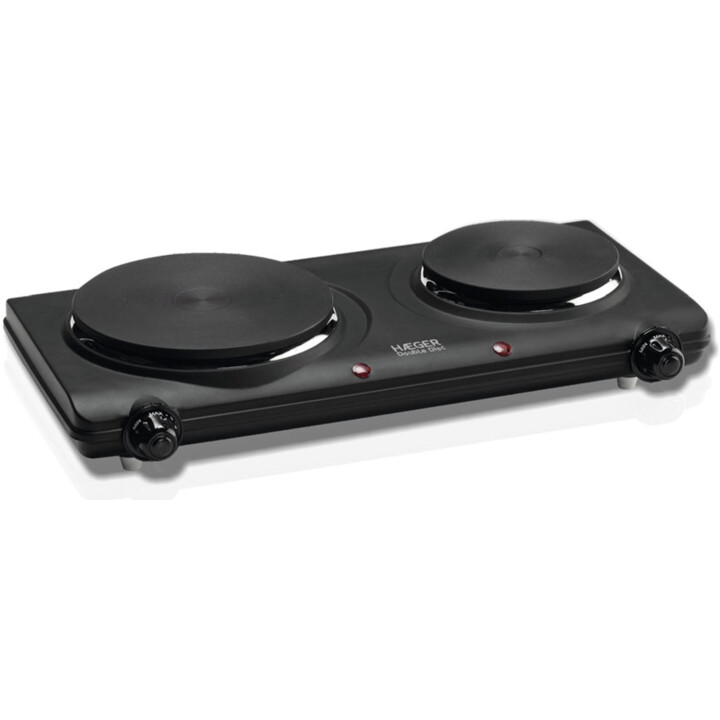 HAEGER HP-02B.013A Piastra di cottura elettrica 2 bruciatori 2250 W Nero