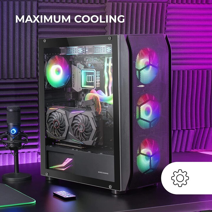 Custodia da gioco Mars Gaming Tower MC-KX/ nera
