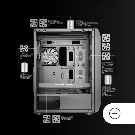 Mars Gaming Tower Gaming Case MC-KX/ Black