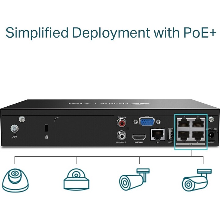 TP-LINK VIGI NVR1004H-4P Rejector