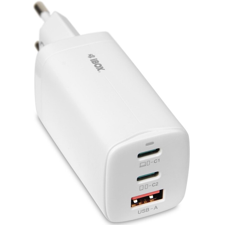 iBOX C-65 Weiß, GaN 65W Universal-Ladegerät