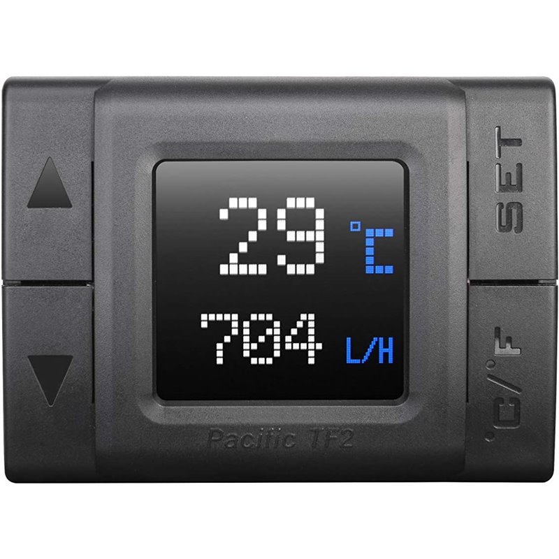 Thermaltake Pacific TF2 - Indicatore Temperatura E Flusso Per Circuiti Idrici, Monitor LCD, Allarme Termico E Portata