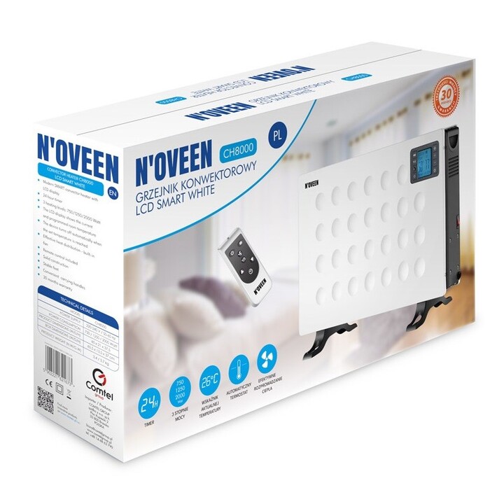 Radiateur Convecteur Noveen CH8000 LCD Smart Blanc