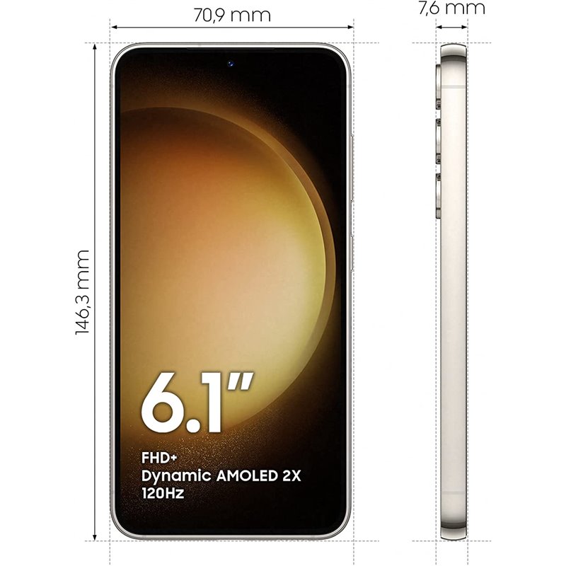 Samsung SM-S911B Galaxy S23 Dual Sim 8+128GB crema