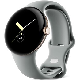 Google Pixel Watch WiFi 41mm Boitier Or Champagne avec Bracelet Sport Noisette
