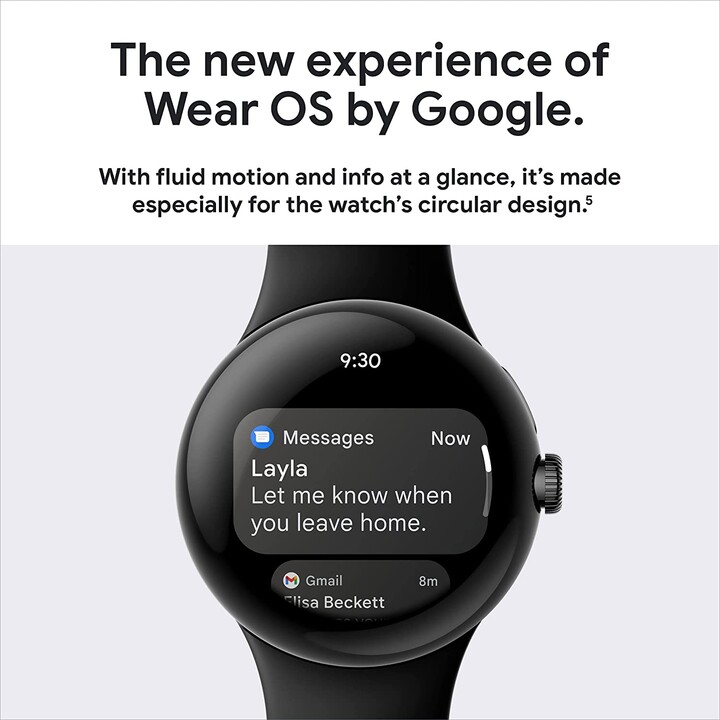 Google Pixel Watch WiFi 41mm Cassa in Oro Champagne con Cinturino Sport Nocciola