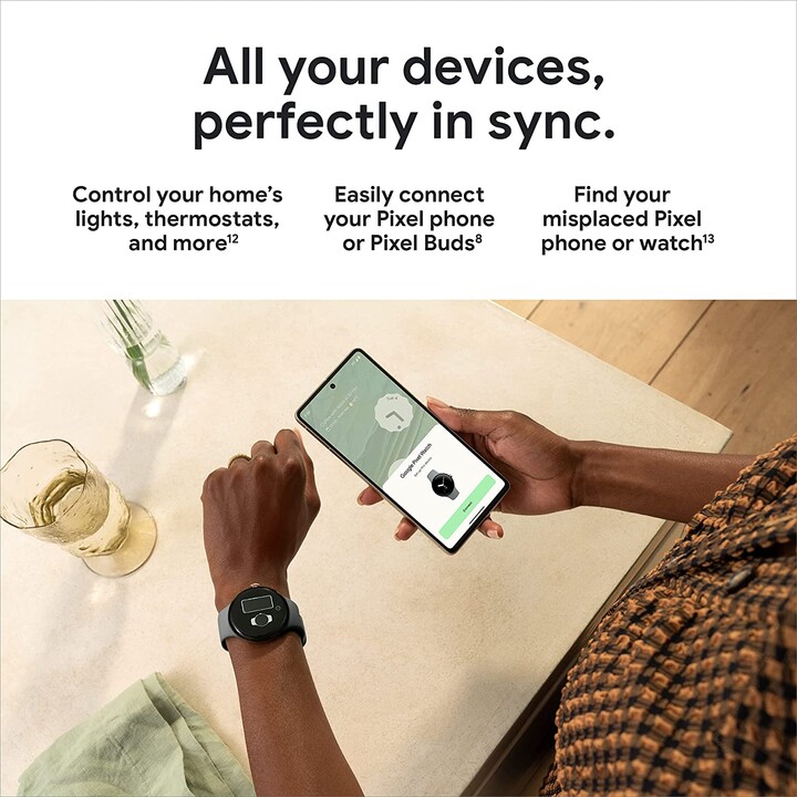 Google Pixel Watch WiFi 41mm Cassa in Oro Champagne con Cinturino Sport Nocciola