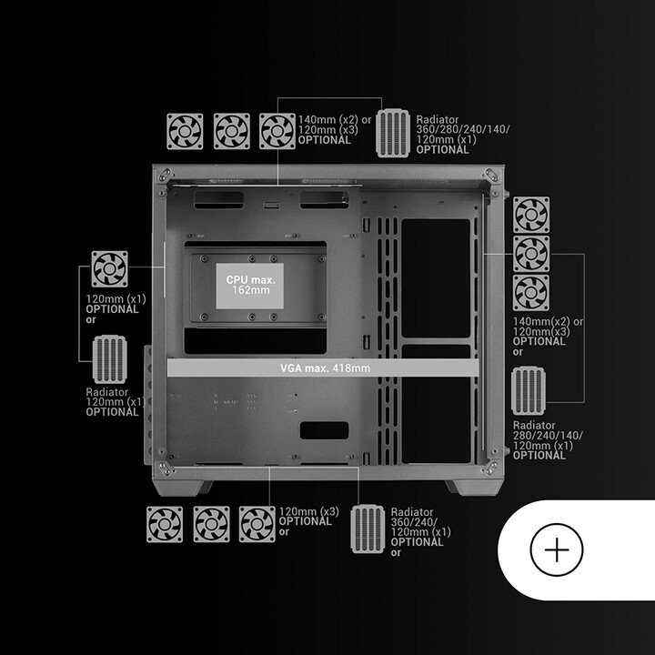 Mars Gaming Tower Gaming Box MCV3/ Noir