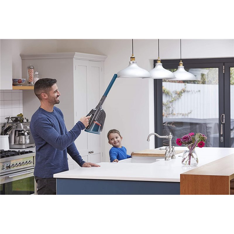 Black & Decker BHHV320J aspiradora de mano Azul, Titanio Sin bolsa