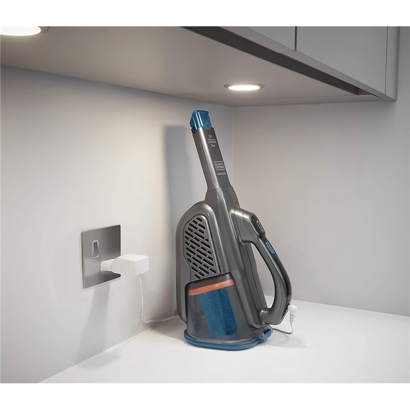 Black & Decker BHHV320J aspiradora de mano Azul, Titanio Sin bolsa