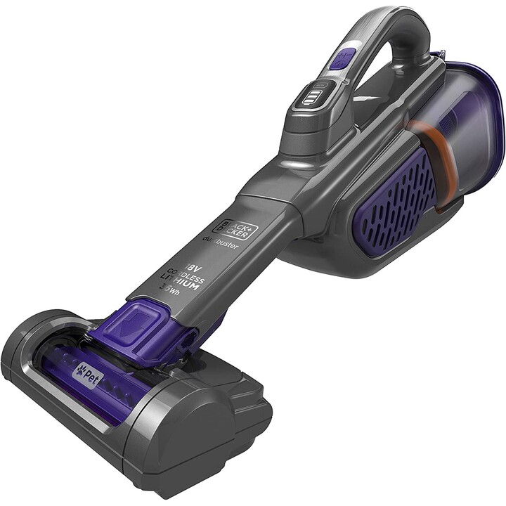 BLACK+DECKER BHHV520BFP Aspiradora de mano para pelo de mascotas 36Wh 18V violeta