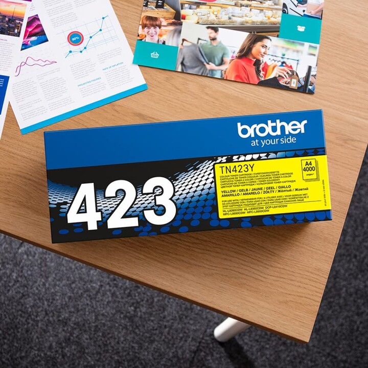 Brother TN-423Y cartucho de tóner Original Amarillo 1 pieza(s)