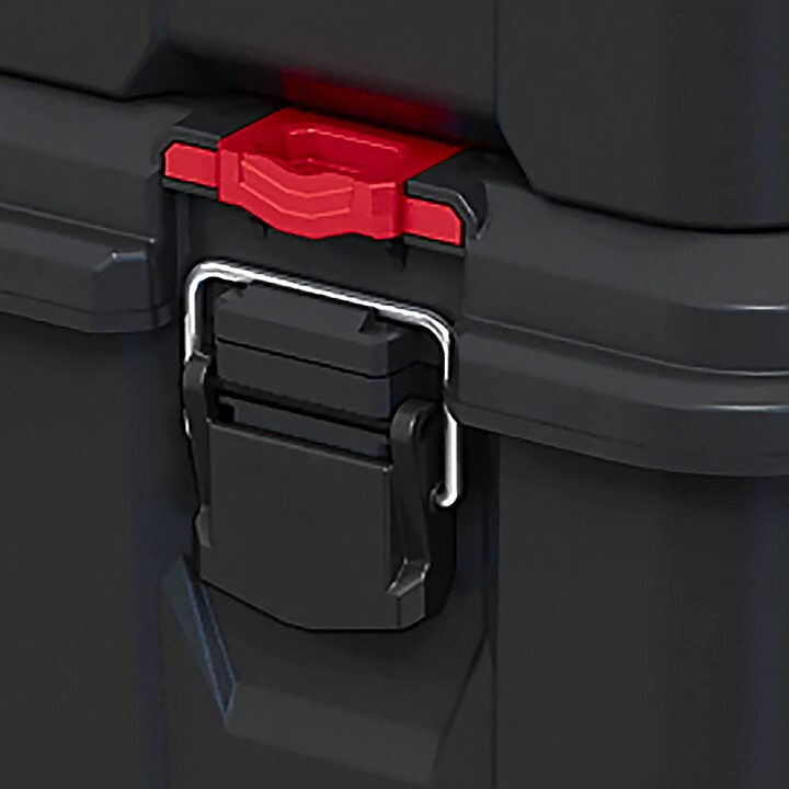 Keter Stack'N'Roll juego de 3 cajas de herramientas con ruedas para transporte profesional, Negro