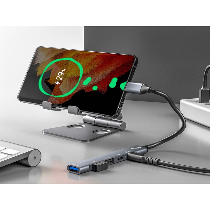 Usb 3.0-2.0 Hub 5P Mit Usb-C 100W Usb Pd
