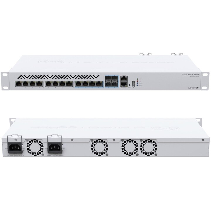Mikrotik CRS312-4C+8XG-RM switch L3 10G Ethernet (100/1000/10000) Branco 1U