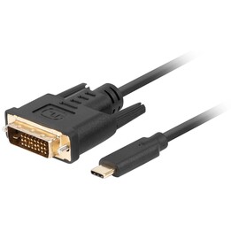 Lanberg CA-CMDV-10CU-0030-BK câble vidéo et adaptateur 3 m USB Type-C DVI-D Noir