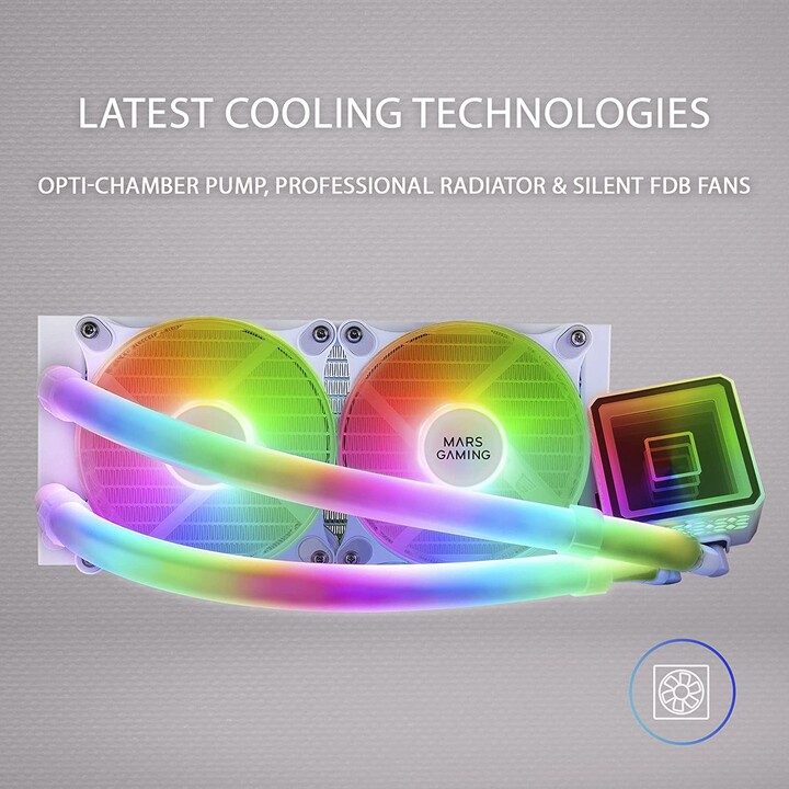 LIQUID COOLING MARS GAMING ML-ULTRA240 WHITE