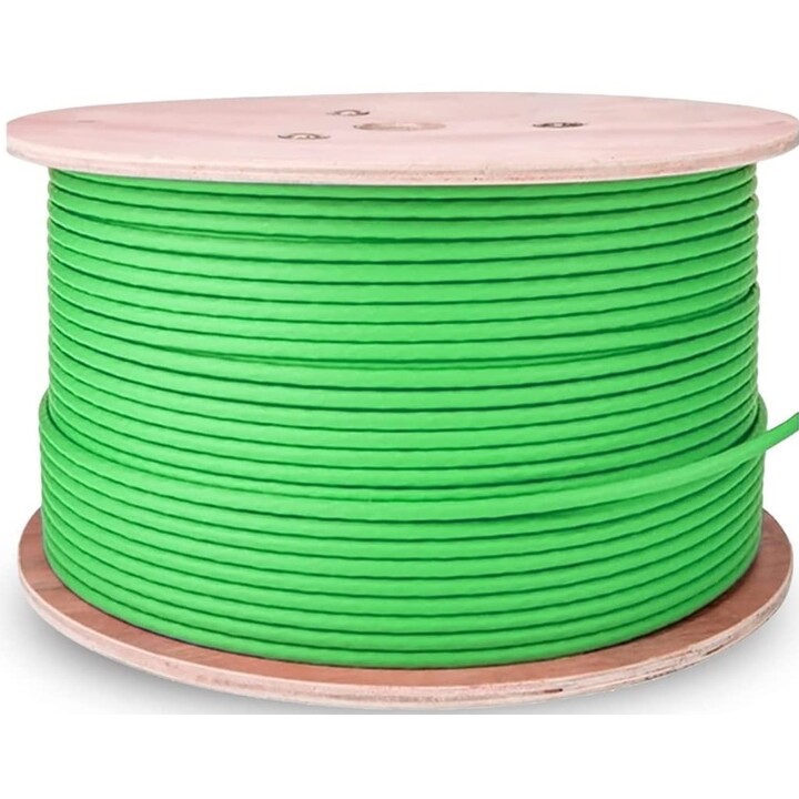 Avvolgicavo RJ45 SFTP AWG23 LSZH CPR Cca Aisens A146-0667 Cat.7/ 305m/ Verde