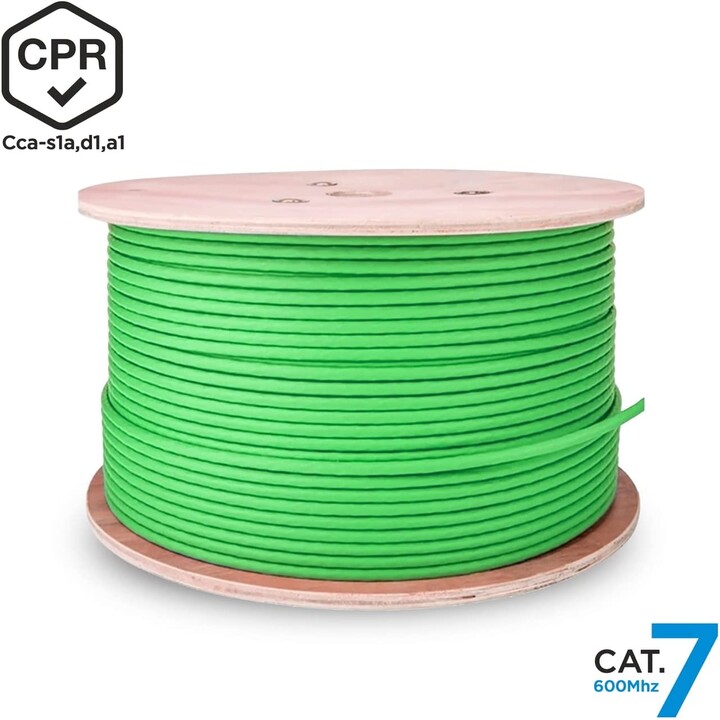 Kabeltrommel RJ45 SFTP AWG23 LSZH CPR Cca Aisens A146-0667 Cat.7/ 305m/ Grün