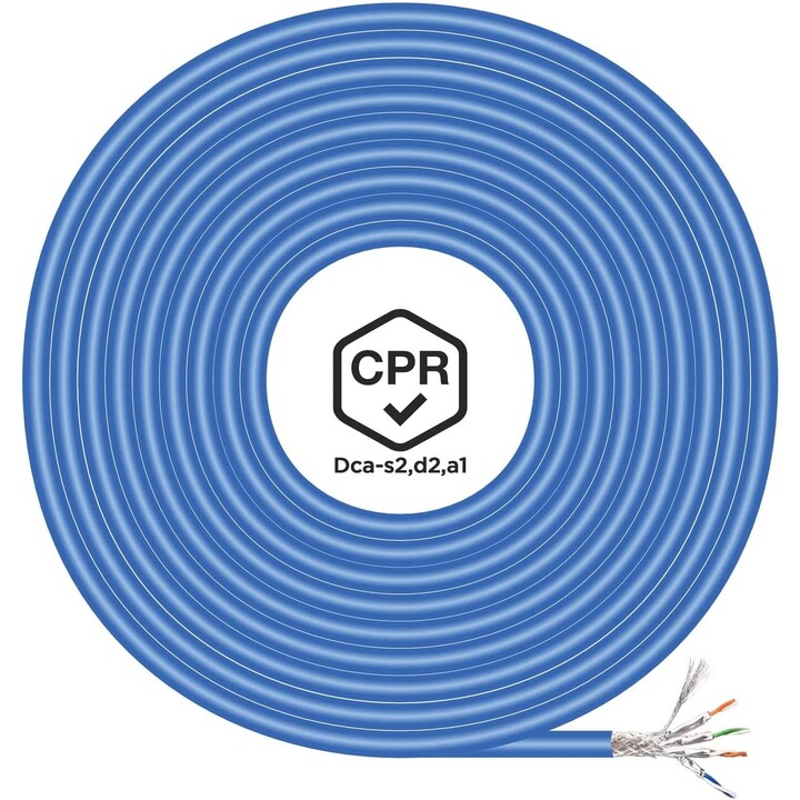 Cable Reel RJ45 SFTP AWG23 LSZH CPR Dca Aisens A146-0666 Cat.7/ 500m/ Blue