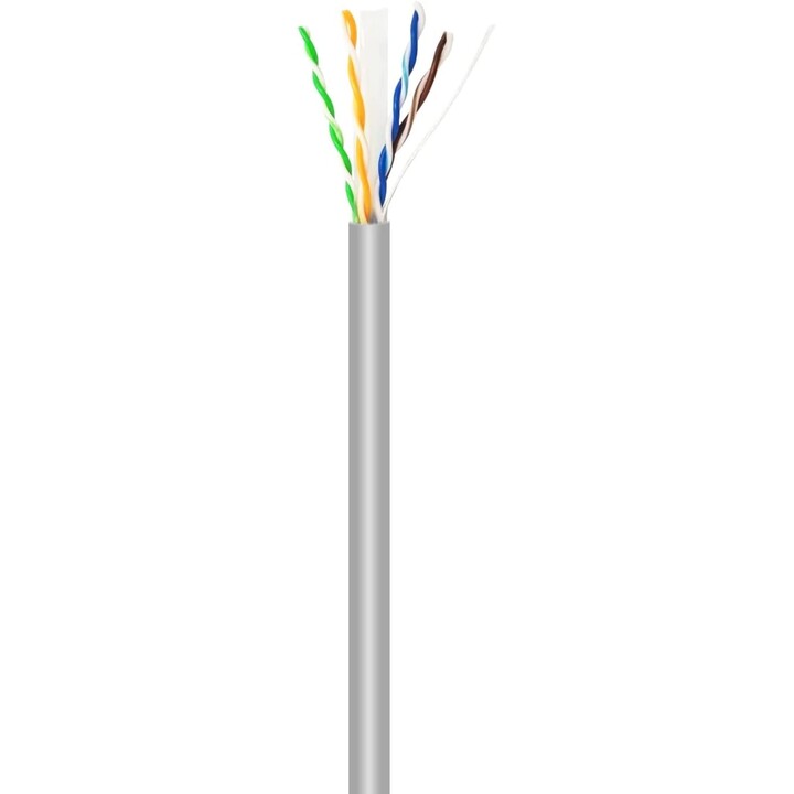Carretel de cabo RJ45 UTP AWG23 CCA (liga) Aisens A135-0660 Cat.6/ 100m/ Cinza