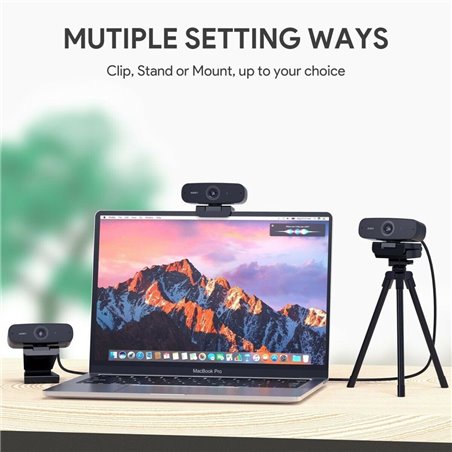 Webcam Full HD Aukey PC-W3 Stream Series avec capteur CMOS 1/2,9" noir