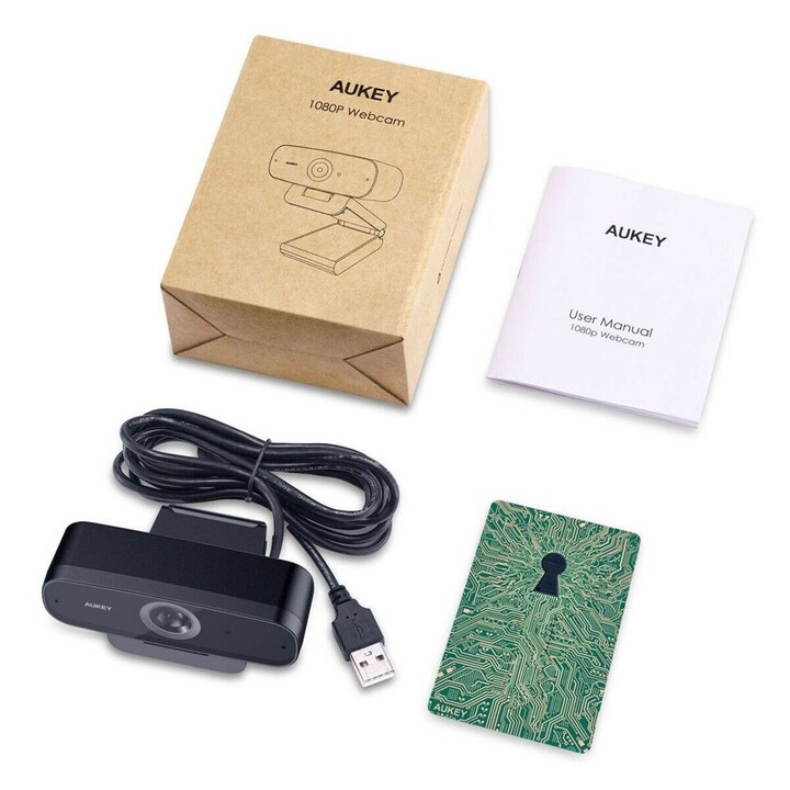 Aukey PC-W3 Stream Series Full HD Webcam with 1/2,9"-CMOS Sensor black