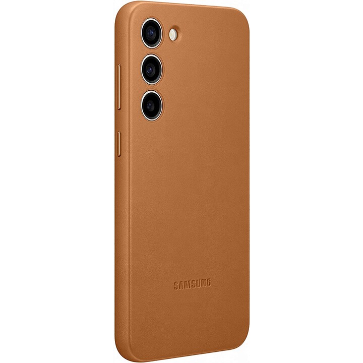 Samsung S23 Capa de couro para Galaxy S23 Plus Camel